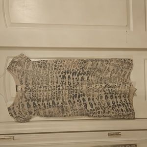 Womens linen snake print dress